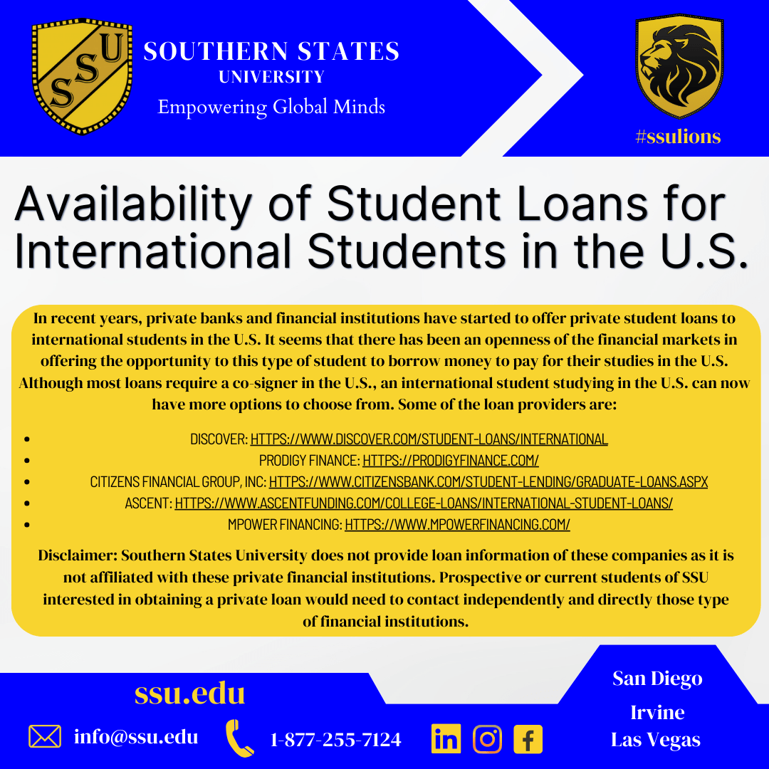 Companies Offering Personal Loans For International Students